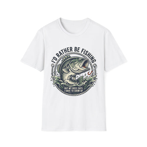 I'd Rather Be Fishing shirt | Bass  Fishing Graphic Tee